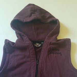 Harley Davidson Hoodie Vest Full Zip Medium